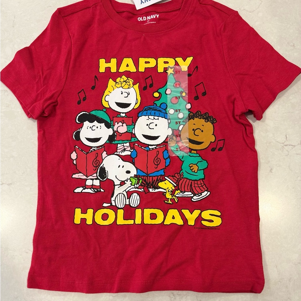 Old Navy Kids Red Holiday Graphic T-Shirt